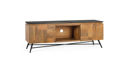 Mobile porta TV in legno di mango con finitura naturale 150 cm