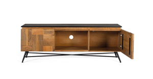 Mobile porta TV in legno di mango con finitura naturale 150 cm