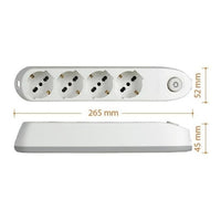 bticino Poker prolunghe e multiple 1,5 m 4 presa(e) AC Interno Bianco