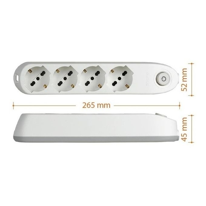 bticino Poker prolunghe e multiple 1,5 m 4 presa(e) AC Interno Bianco