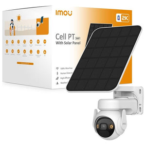 Imou Cell PT Kit - Telecamera da Esterno a batteria con risoluzione 2K (3MP), Rilevamento Movimento/Umano, Visione Notturna a Colori, Audio Bidirezionale, IP66