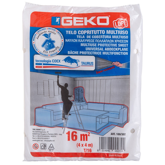 telone copritutto polietilene 4x 4 m 150 g 10my cod:ferx.19684