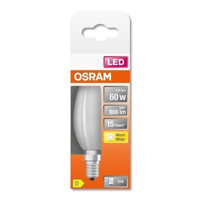 Osram STAR lampada LED Bianco caldo 2700 K 6,5 W E14 D