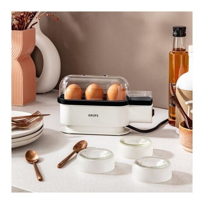 Krups EG2341 Pentolino per uova 3 uovo/uova 300 W Nero, Bianco