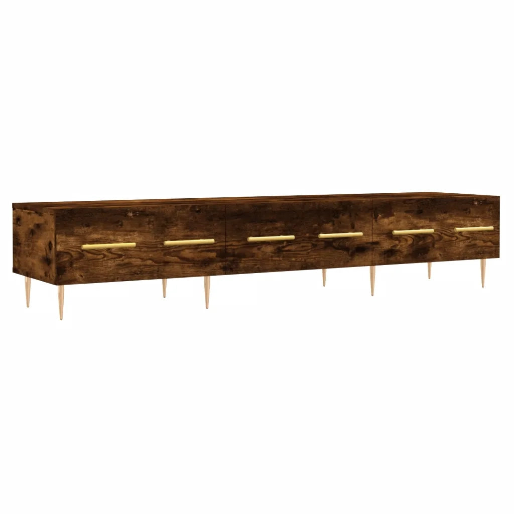 Mobile Porta TV Rovere Fumo 150x36x30 cm in Legno Multistrato 829145
