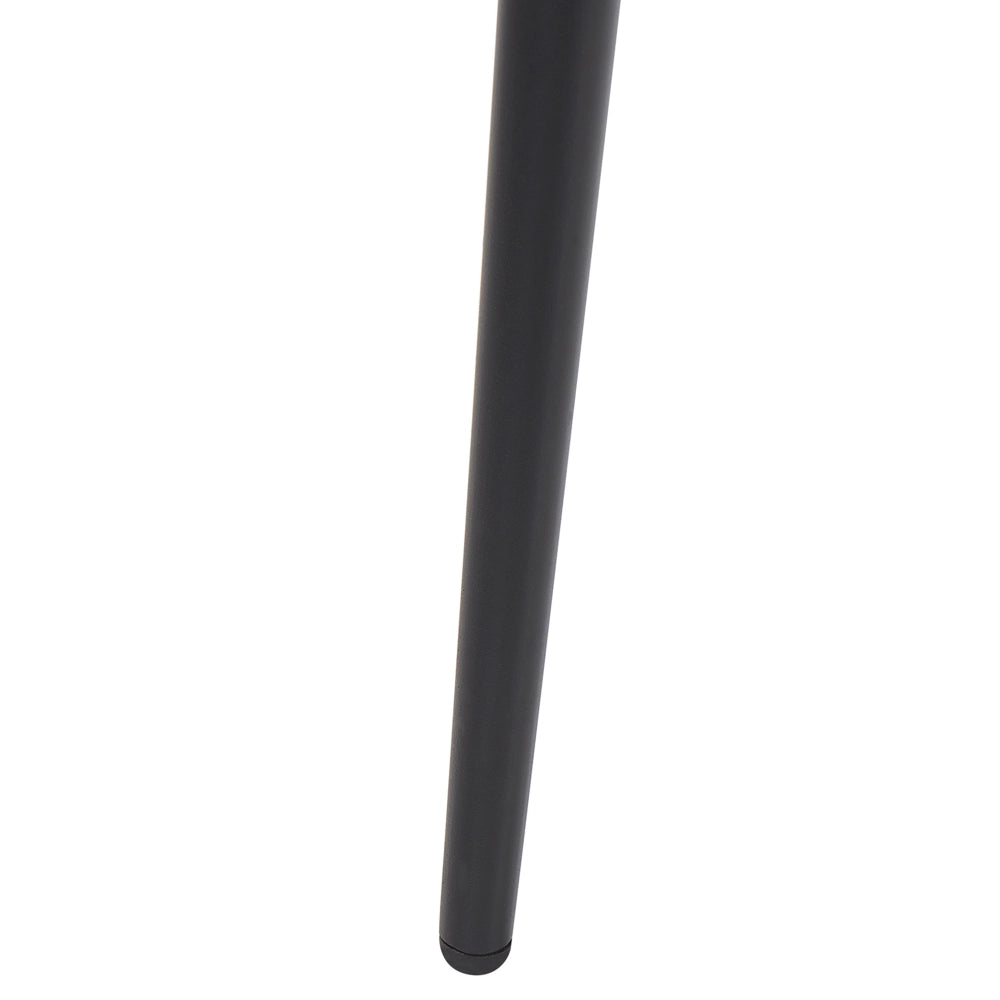 Tavolo da Pranzo Effetto Marmo Bianco Piano Gambe in Metallo Nero Rettangolare 160 x 80 cm per 6 Persone Stile Glamour Moderno