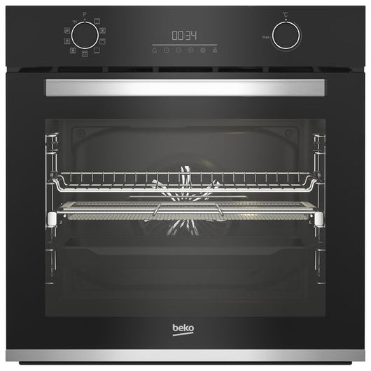 Beko b300 Forno Multifunzione BBIMA13302BMPE Pirolitico con AirFry, , 9 Funzioni, A+, Cristallo Nero e Inox