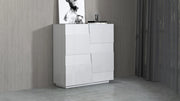Credenza 2 Ante 120x44x126 cm Pongo 2A Bianco Lucido