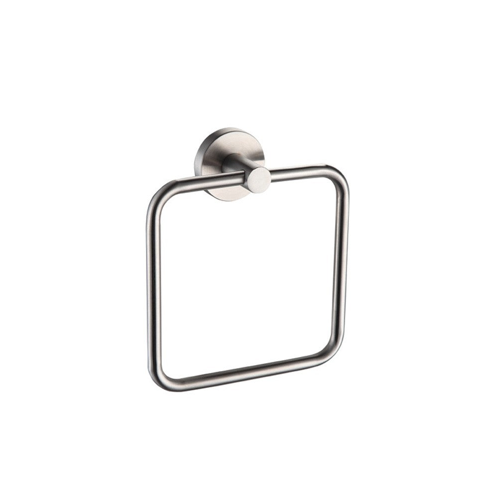 Porta salviette ad anello in acciaio serie steel - fissaggio ad incollo o con viti