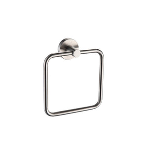 Porta salviette ad anello in acciaio serie steel - fissaggio ad incollo o con viti