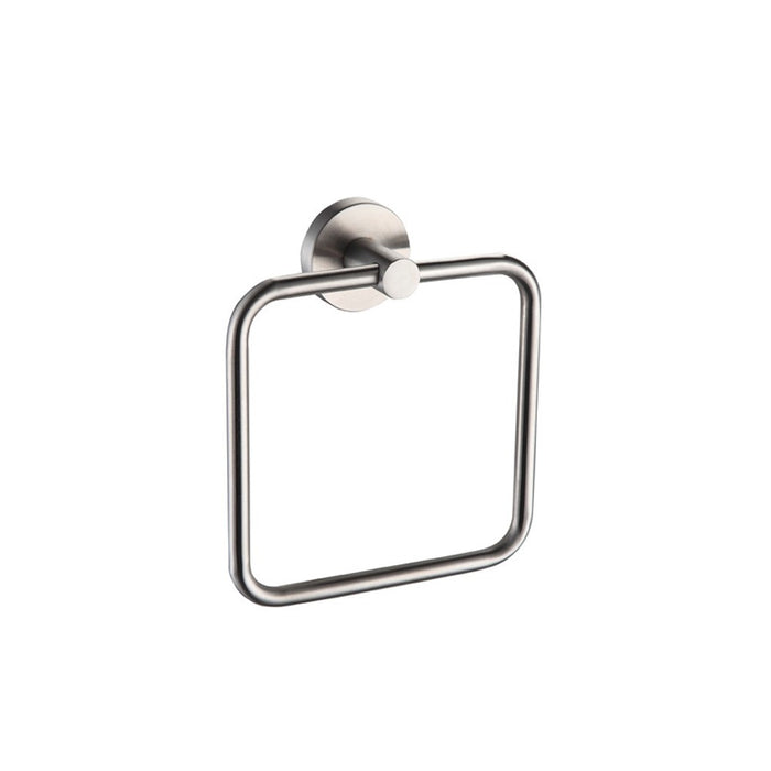 Porta salviette ad anello in acciaio serie steel - fissaggio ad incollo o con viti