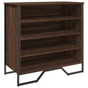 Scarpiera mobiletto portascarpe mobile per ingresso/corridoio/soggiorno 80 x 38 x 78 cm legno ingegnerizzato marrone 02_0021660