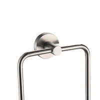 Porta salviette ad anello in acciaio serie steel - fissaggio ad incollo o con viti