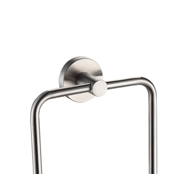 Porta salviette ad anello in acciaio serie steel - fissaggio ad incollo o con viti