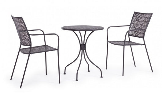 Sedia da Giardino 54x55x89h cm con Braccioli Lizette Antracite