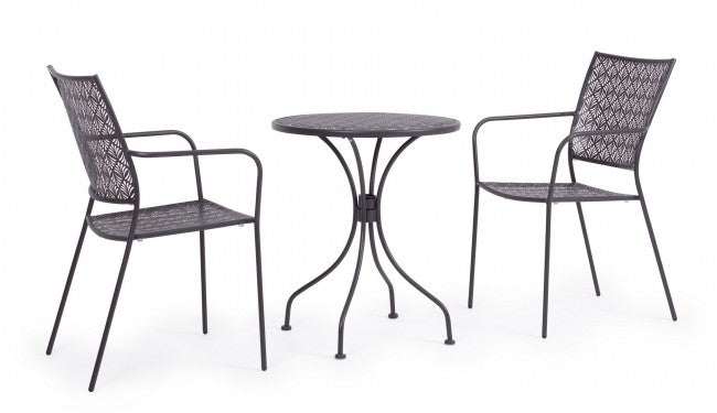 Sedia da Giardino 54x55x89h cm con Braccioli Lizette Antracite