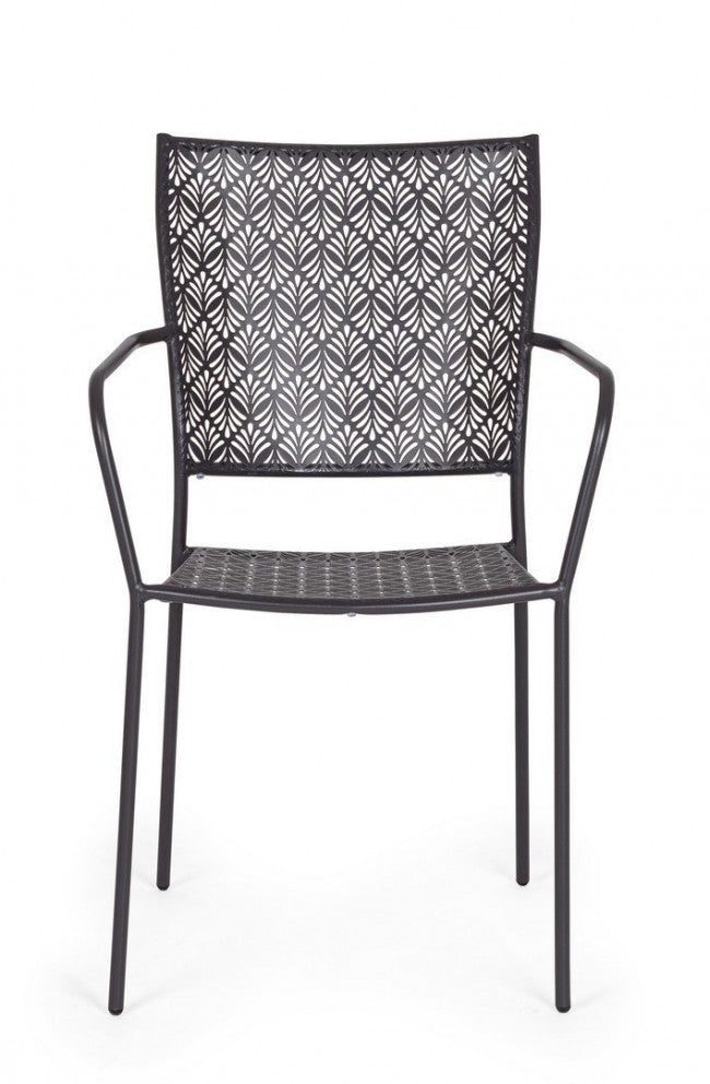 Sedia da Giardino 54x55x89h cm con Braccioli Lizette Antracite