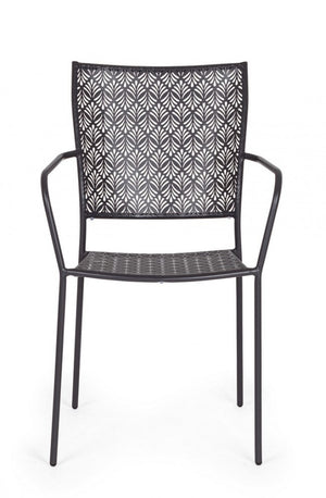 Sedia da Giardino 54x55x89h cm con Braccioli Lizette Antracite