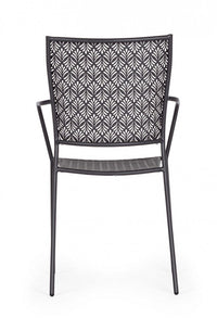 Sedia da Giardino 54x55x89h cm con Braccioli Lizette Antracite