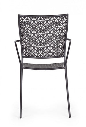 Sedia da Giardino 54x55x89h cm con Braccioli Lizette Antracite