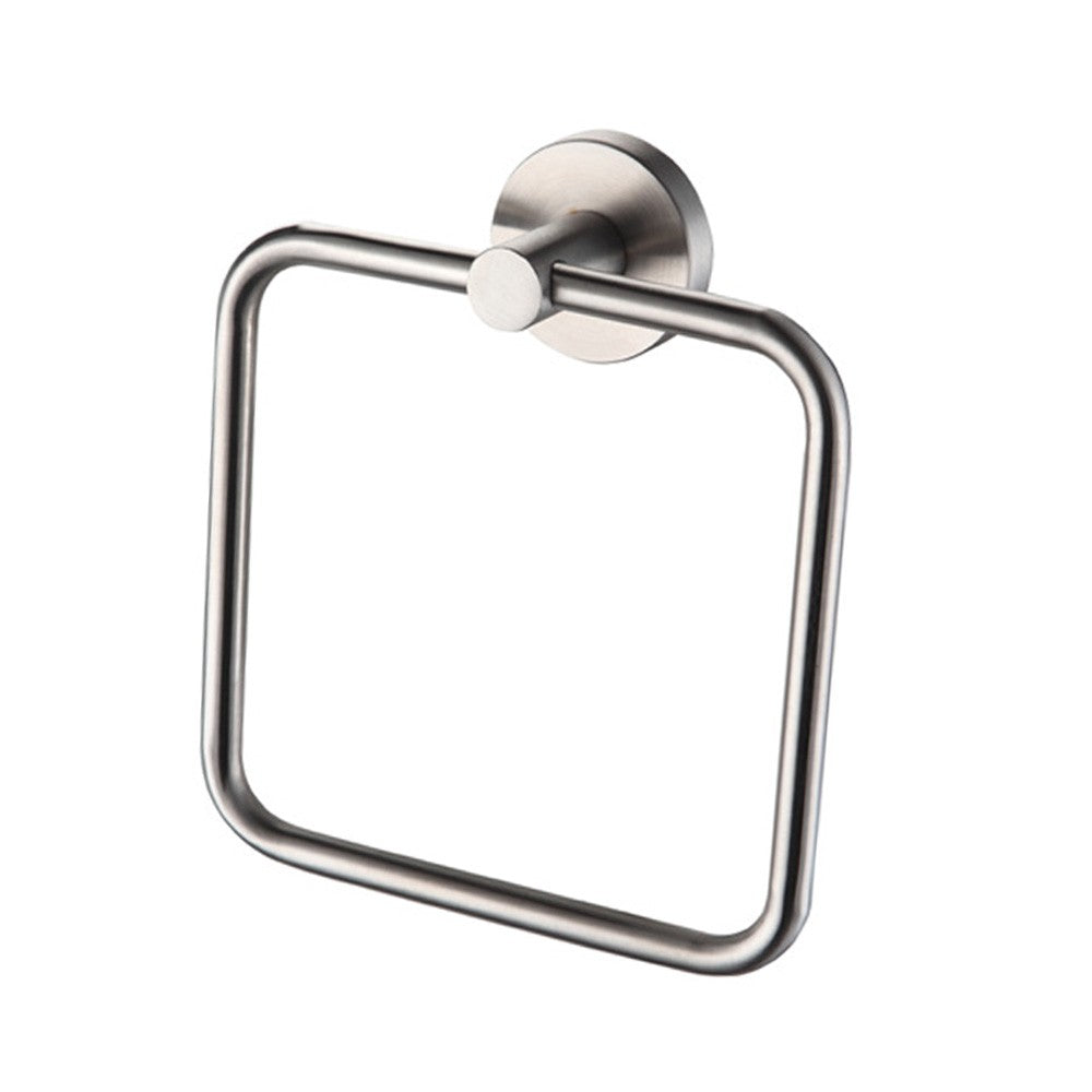 Porta salviette ad anello in acciaio serie steel - fissaggio ad incollo o con viti