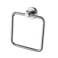 Porta salviette ad anello in acciaio serie steel - fissaggio ad incollo o con viti