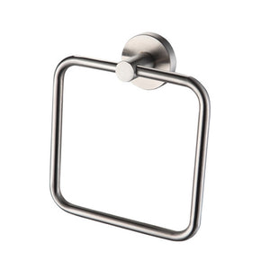 Porta salviette ad anello in acciaio serie steel - fissaggio ad incollo o con viti