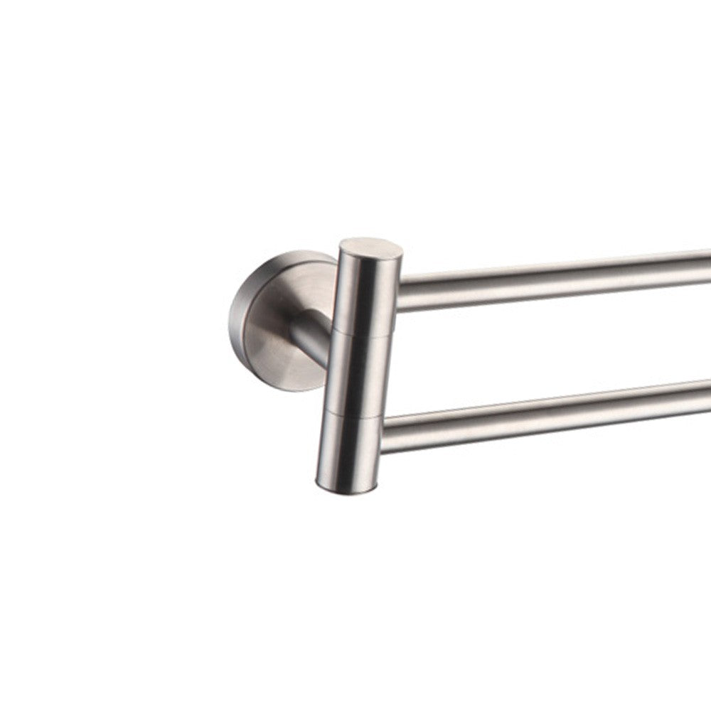 Porta salviette a snodo in acciaio serie steel - fissaggio ad incollo o con viti