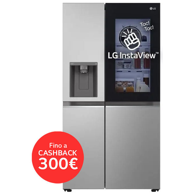 LG InstaView GSGV80PYLD Frigorifero Side-by-Side , Classe D, 635L, Wi-Fi, Con allaccio