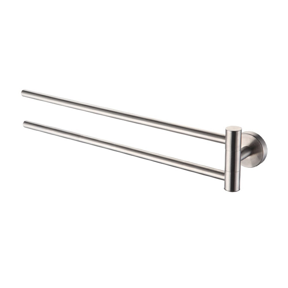 Porta salviette a snodo in acciaio serie steel - fissaggio ad incollo o con viti