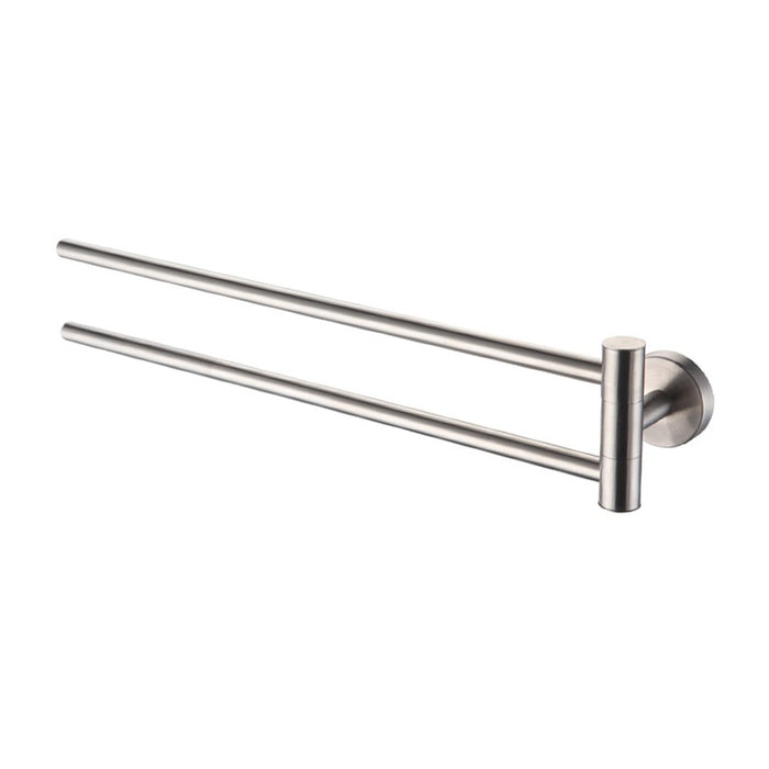 Porta salviette a snodo in acciaio serie steel - fissaggio ad incollo o con viti