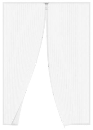 Tenda Zanzariera Magnetica 18 Magneti 120x250 cm per Porte e Finestre Bianca