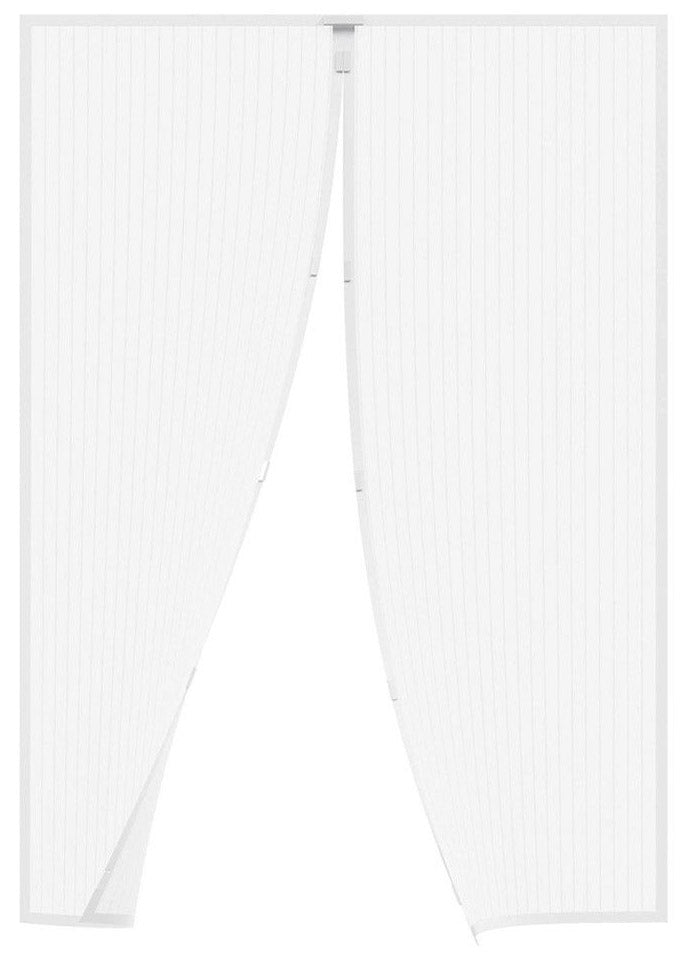 Tenda Zanzariera Magnetica 18 Magneti 120x250 cm per Porte e Finestre Bianca