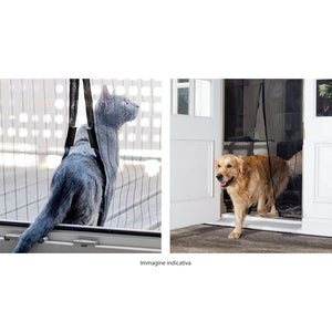 Tenda Zanzariera Magnetica 18 Magneti 120x250 cm per Porte e Finestre Bianca