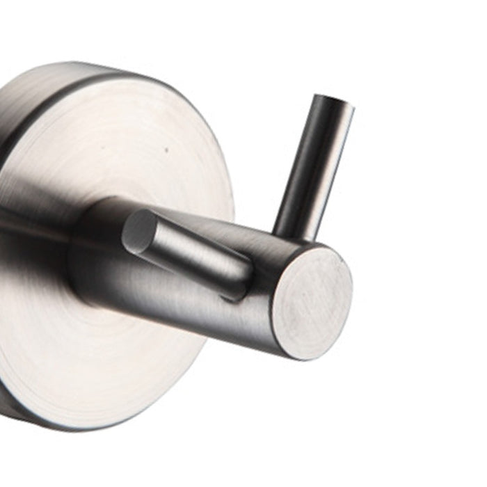 Porta abito in acciaio 2 posti serie steel - fissaggio ad incollo o con viti