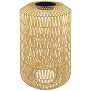 Lampadaire solare esterno in resina intrecciata ¨C zephmum ¨C giallo ?30x55cm
