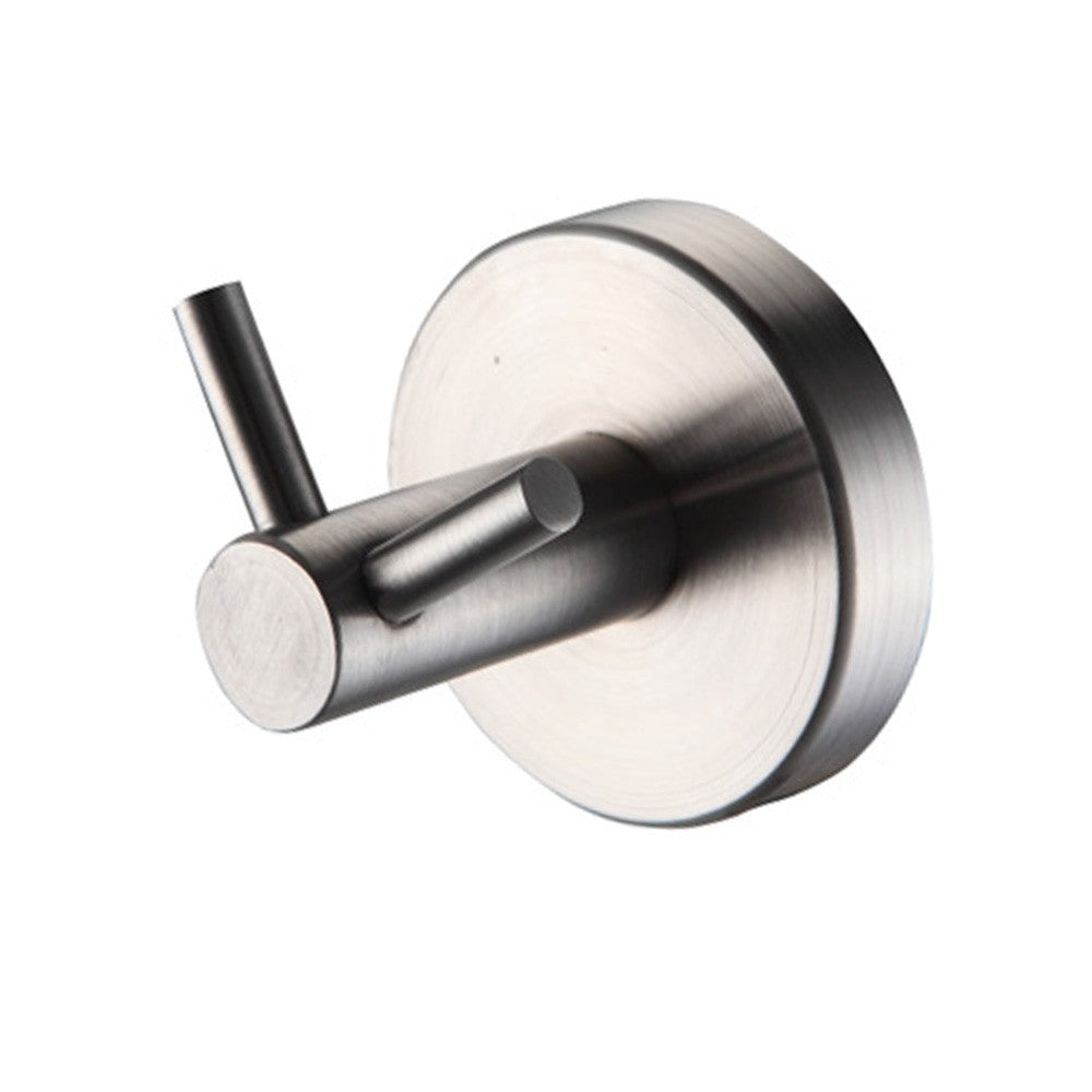 Porta abito in acciaio 2 posti serie steel - fissaggio ad incollo o con viti