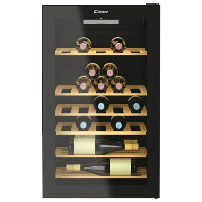 Candy Cantinetta CWC 150 MHF Cantinetta Vino 41 Bottiglie, Classe G, 6 Ripiani, Nero a Libera Installazione