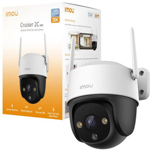 Imou Cruiser 2C 3K (5MP) - Telecamera Wi-Fi Esterno Motorizzata 360° - Visione Notturna a Colori, IP66, Tracciamento Intelligente, Rilevamento Umano con Faretto e Sirena, Audio Bidirezionale