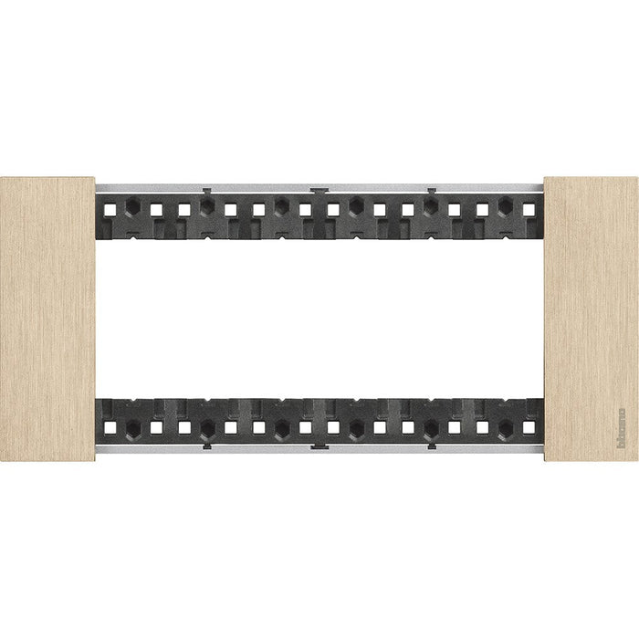 Placca Bticino Living Now 6 moduli colore Oro KA4806ZW