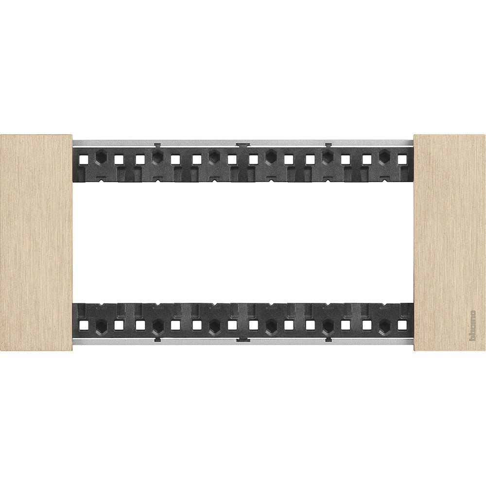 Placca Bticino Living Now 6 moduli colore Oro KA4806ZW