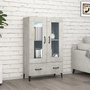 Credenza-Buffet-Armadio da cucina Grigio Cemento 70x31x115 cm in Legno Multistrato 876530