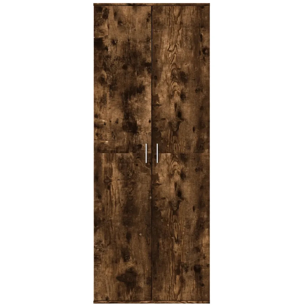 Credenza Rovere Fumo 70x35x180 cm in Legno Multistrato