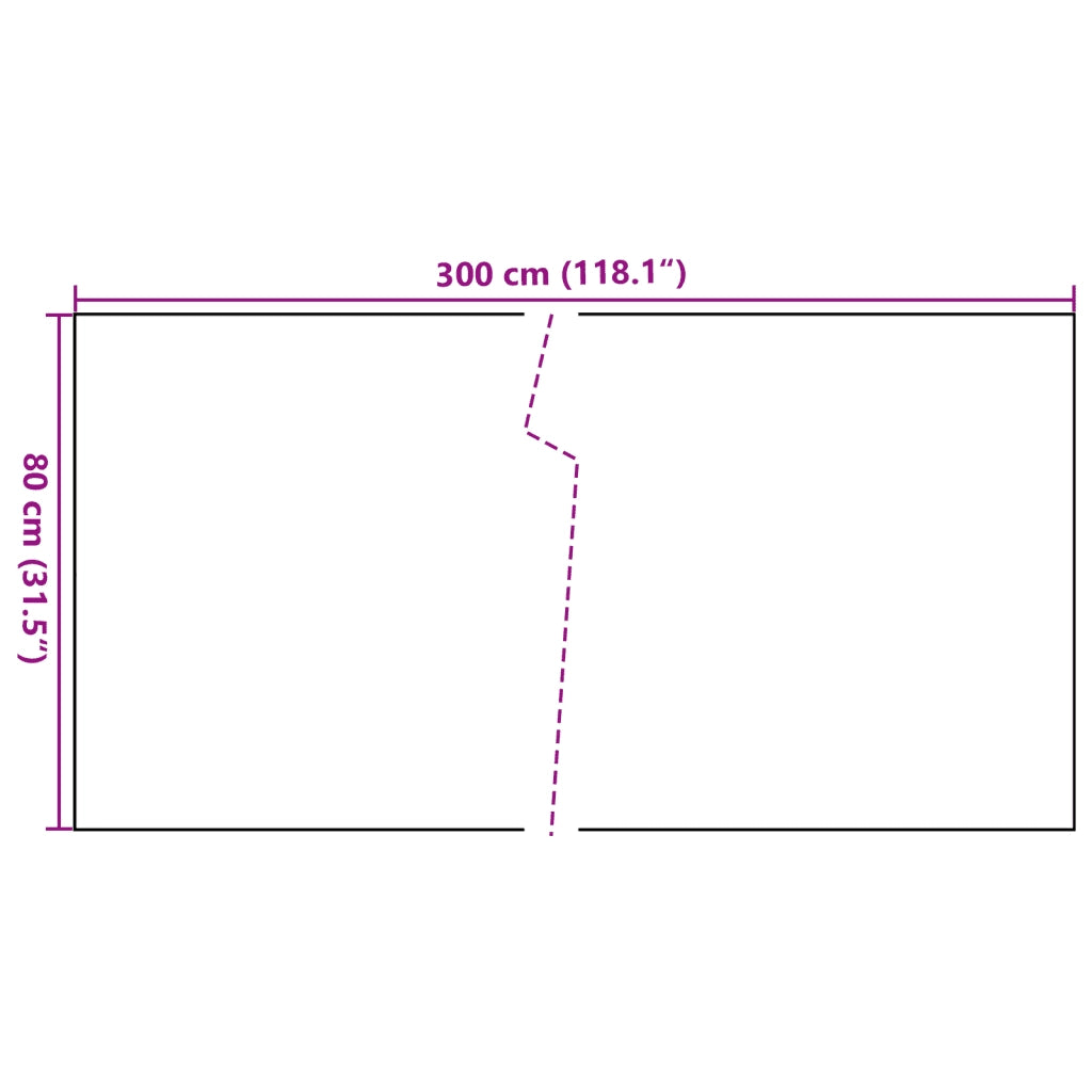 Paravento da Balcone Nero 300x80 cm in Polyrattan