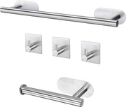 Kit di 5 pezzi di asciugamani autoadesivi per accessori da bagno - 16 pollici/40 cm - fissati con del vetroresina - 304 acciaio inossidabile - senza forature
