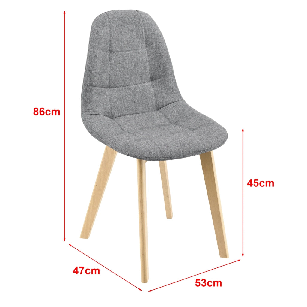 Set di 2 sedie da pranzo 86 x 53 x 47 cm grigio chiaro 03_0006735