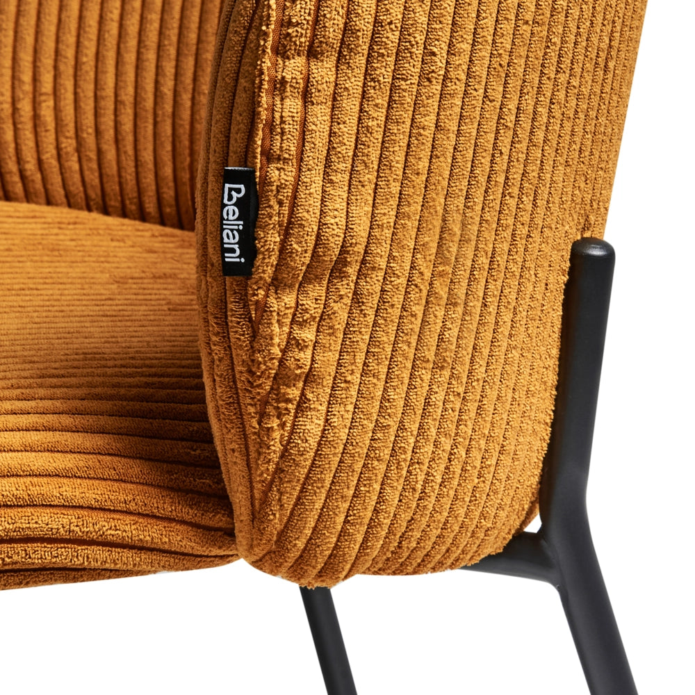 Set di 2 sedie da pranzo in tessuto boucle verde stile retrò seduta rotonda