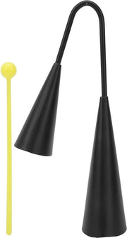 Agogo in Due Tonalità Manuale Strumento Percussivo Tradizionale Latino Fisarmonica in Plastica Asta Percussiva in Metallo.