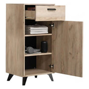 Sezzadio, Mobile da Ingresso un Cassetto, 53.5x35x100.5h cm Marrone Rovere