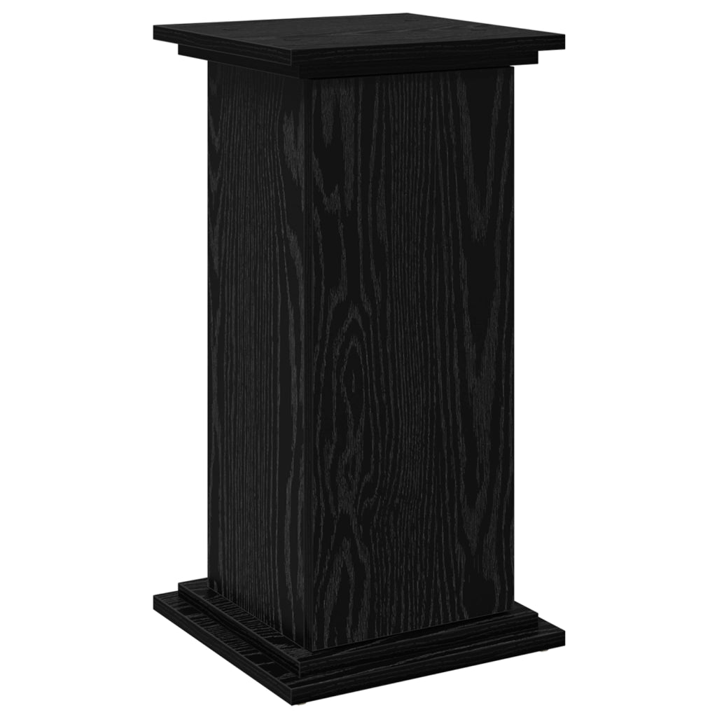 Supporto Espositivo con Spazio di Archiviazione Rovere Nero 31x30x60 cm Legno Ingegnerizzato